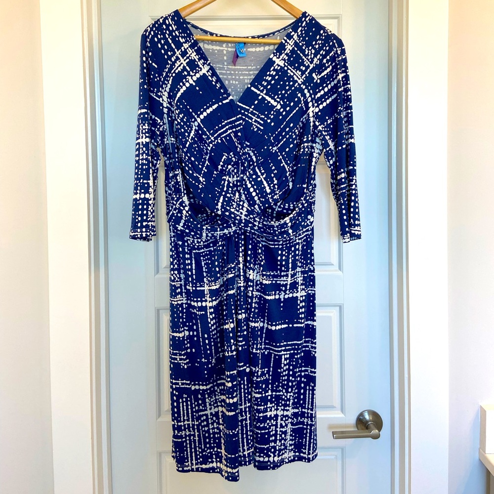 Seraphine Maternity Dress. Size 12. Blue and White Print